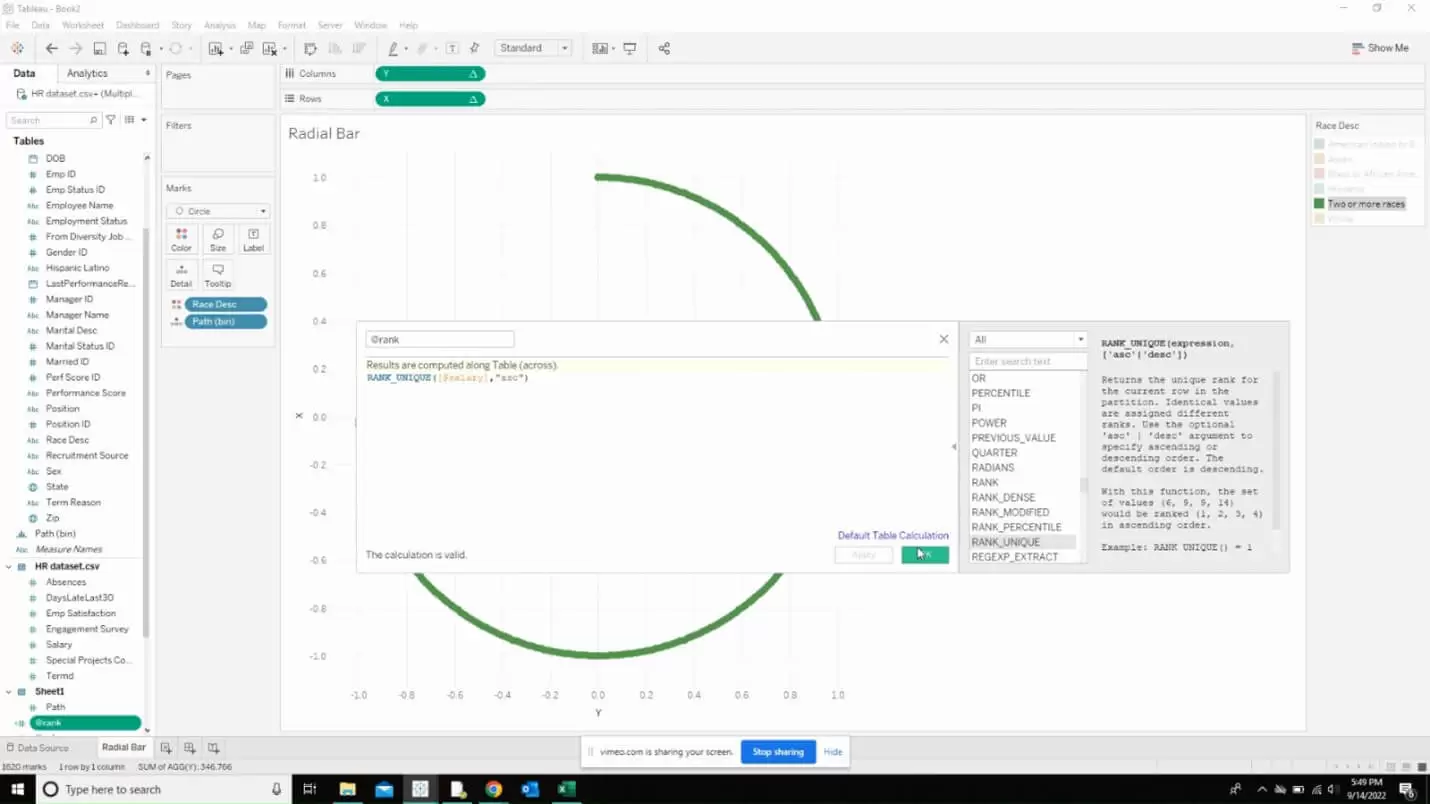 How to build a Custom Radial Bar Chart in Tableau USEReady