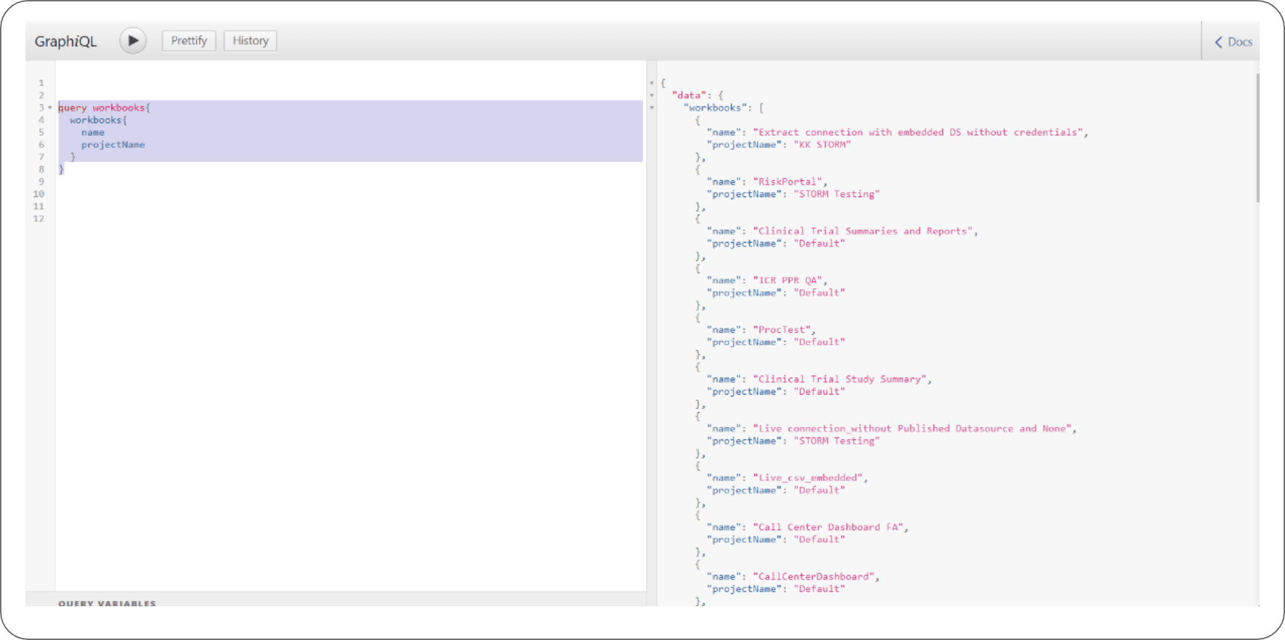 Execute the query-lineage-with-graphiql