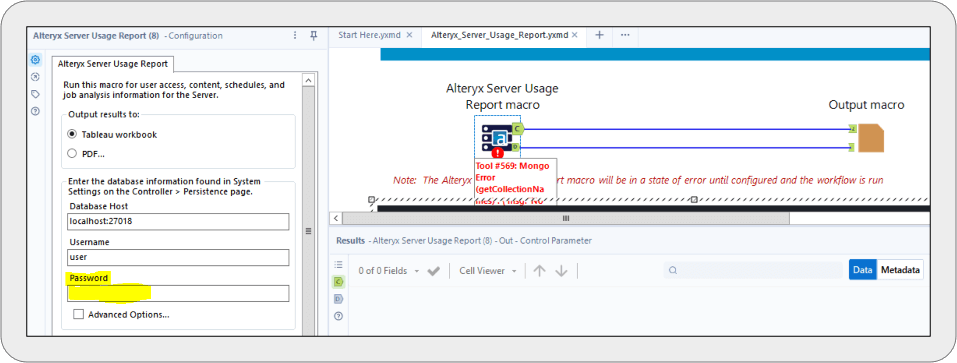 Open the workflow in the Alteryx designer