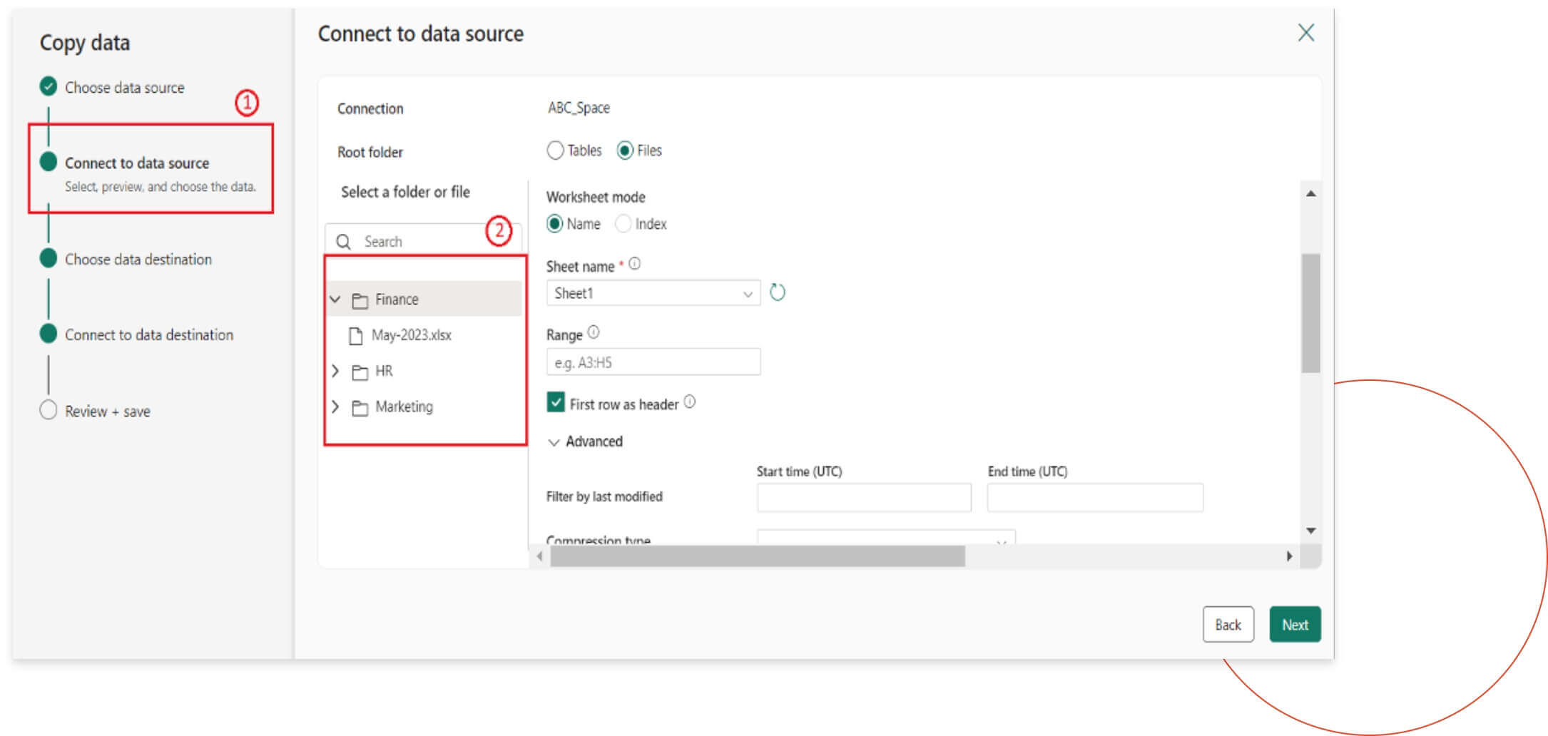 you will connect to the data source