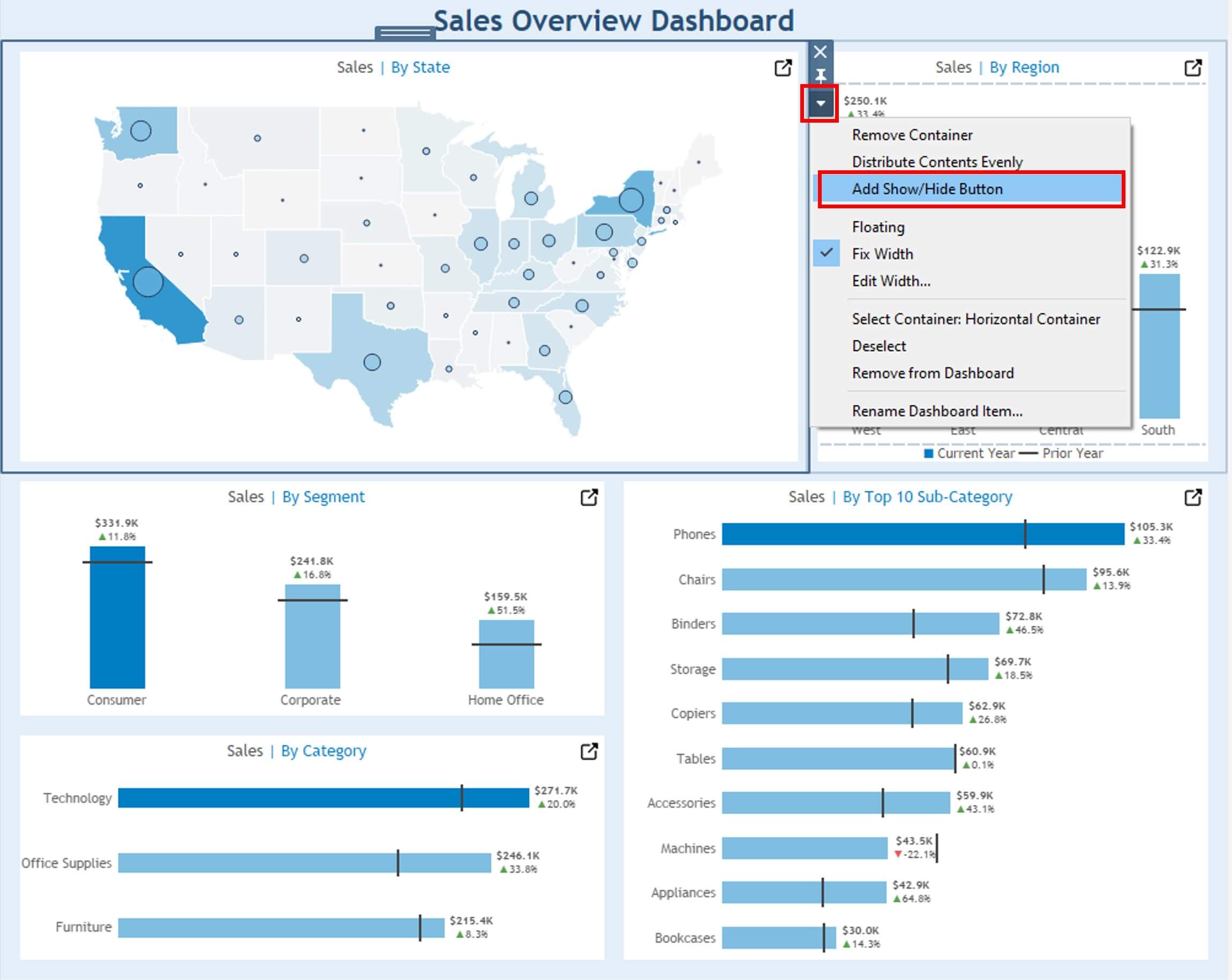 Add Hide or Show Button in Tableau Dashboard