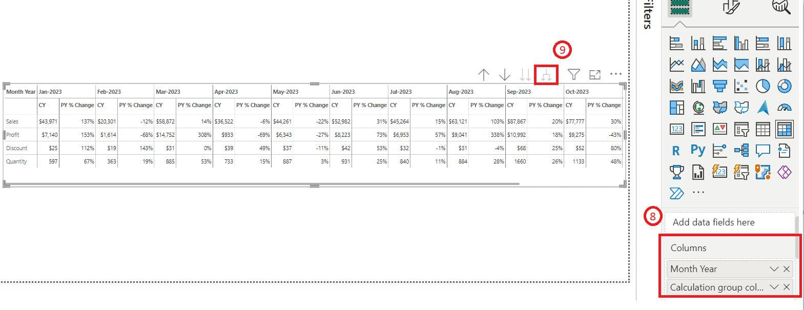 Power Bi – Apply Calculation Group