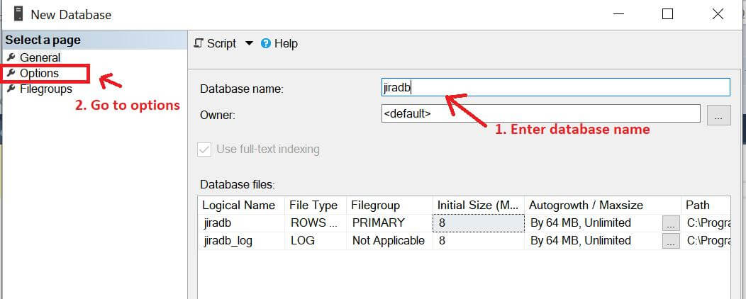 Jira application to SQL server