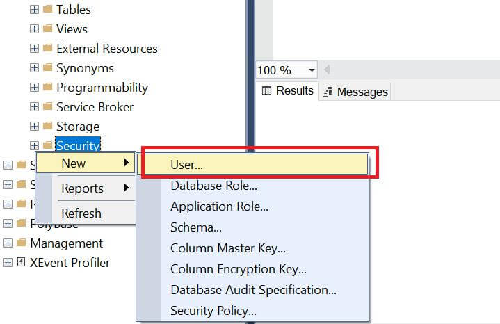 Create a database user in jira for SQL