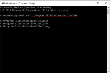 Jira in windows admin command prompt - Two