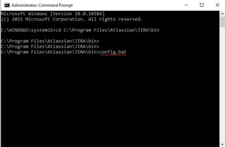 Jira in windows admin command prompt - Three