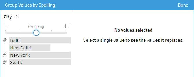 Adjusting Threshold for Grouping Values