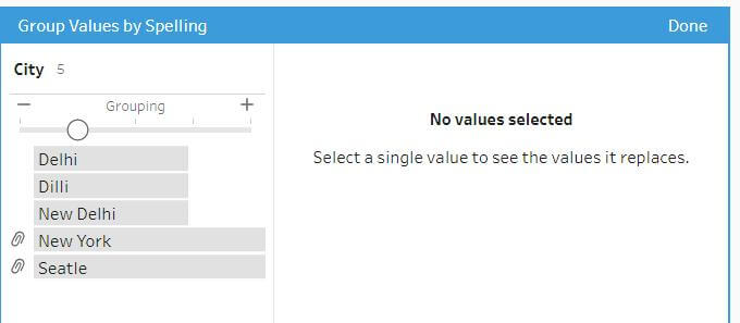 Adjusting Threshold for Grouping Values