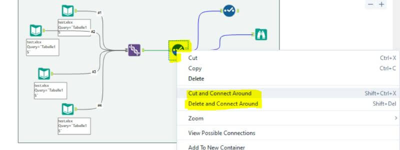 Cut/Delete and Connect Around Shortcut