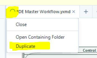 Duplicate the Workflow