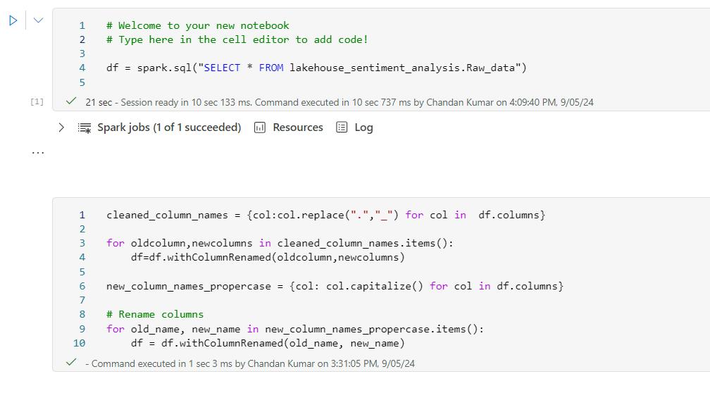 Connecting and Preparing Data with Synapse Data Engineering for Sentiment Analysis