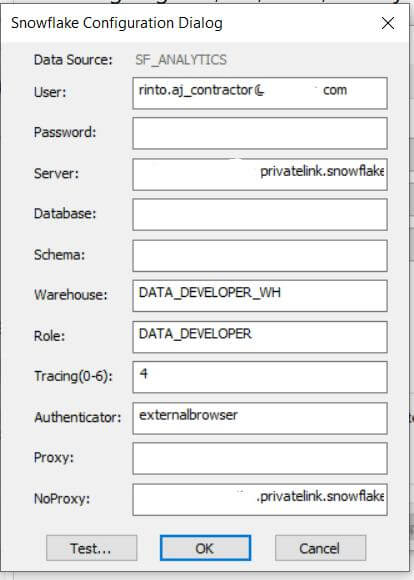 Click Test Connection to ensure the details are accurate - One