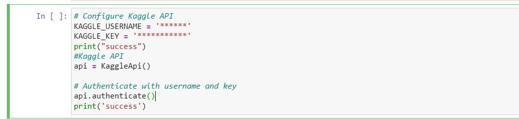 Authenticate with Kaggle API