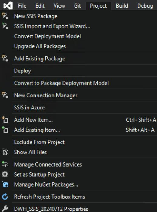 Open SQL Server Data Tools (SSDT)